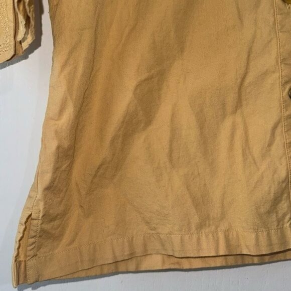 Cabelas Womens XS Tan Button-Up Shirt With 3/4 Sleeves & Embroidered Stitching - Picture 5 of 6